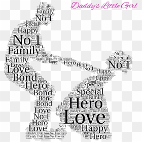 Personalised Fathers Day Word Art Print Gift Daddy - Poster, HD Png Download - daddy png