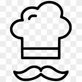 Chef Hat Moustache - Draw A Chef Hat, HD Png Download - chefs hat png