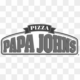 Papa Johns Pizza , Png Download - Black-and-white, Transparent Png - papa johns logo png