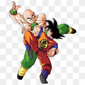 Dragon Ball Goku And Tien Shinhan Fighting - Goku Vs Ten Shin Han, HD Png Download - fighting png