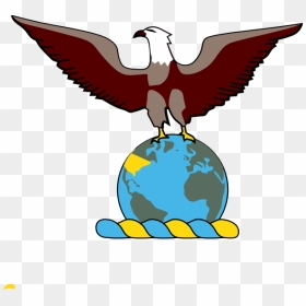 Free Vector Eagle Over Globe Clip Art - Eagle Over The World, HD Png Download - eagle vector png