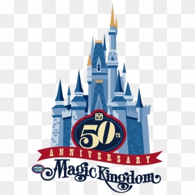 Wdw 50 - Disney Magic Kingdom Logo Png, Transparent Png - disneyland png