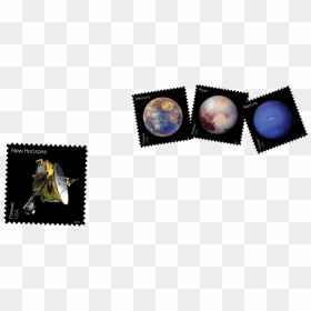 Photo Of Pluto Explored And Views Of Our Planets Stamp - Postage Stamp, HD Png Download - pluto planet png