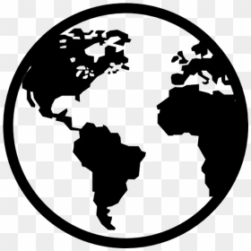 Earth Png Black And White, Transparent Png - world png icon