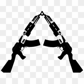 Transparent Tommy Gun Png - Crossed Gun Clipart, Png Download - tommy gun png