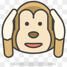 Hear No Evil Monkey Emoji Clipart - Não Ouvir Png, Transparent Png - evil face png