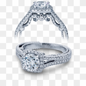 Verragio Halo Twist Engagement Ring, HD Png Download - diamonds falling png