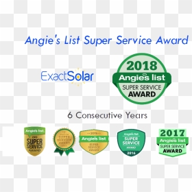 Exact Solar Earns Sixth Angie"s List Award In - Angie's List, HD Png Download - angies list logo png