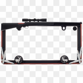 Hunting Rifle With Bullets License Plate Frame - Truck License Plate Frames, HD Png Download - hunting rifle png