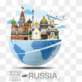 Sights Of Russia Png Image - Landmark Global Travel And Journey Vectorstock, Transparent Png - russia png