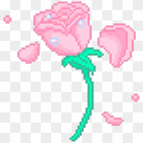 Kawaii Kawaiipixel Pixelart Rose - Rose Pixel Art, HD Png Download - kawaii pixel png