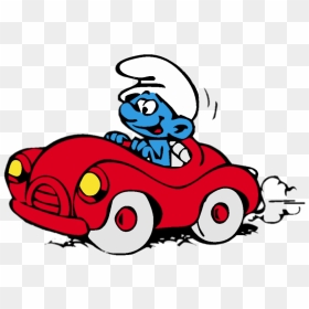 Smurf In A Car, HD Png Download - back of car png