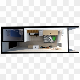 Horizontal Murphy Bed B - Plywood, HD Png Download - living room png