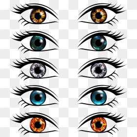 Eye Iris Pupil - Blue Eyes Brown Eyes Cartoon, HD Png Download - iris png