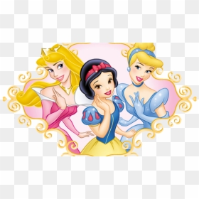 Three Disney Princess, HD Png Download - moldura frozen png