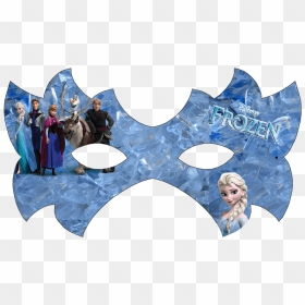 Máscara Para Festa Frozen - Frozen Mask, HD Png Download - moldura frozen png