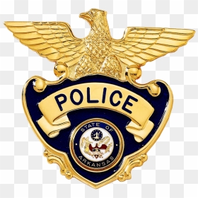 Cap Badge With Eagle Atop A Shield - Police Badge Transparent Background, HD Png Download - shield with wings png