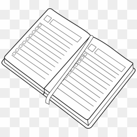 Line Art,square,angle - Planner Clipart Black And White, HD Png Download - agenda png