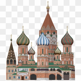 Moscow City, Russia - Saint Basil's Cathedral, HD Png Download - russia png