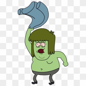 Regular Show Muscle Man Takes Off Shirt - Muscle Man Regular Show Meme, HD Png Download - muscle man png