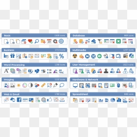 Icons Of Different Software Found In A Windows Computer, HD Png Download - windows icon png