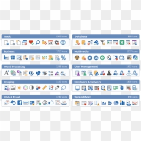 Icons Of Different Software Found In A Windows Computer, HD Png Download - windows icon png