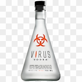 Svg Free Stock Virus Vodka Brands Bottles Design Pinterest - Vodka Vírus, HD Png Download - vodka bottle png