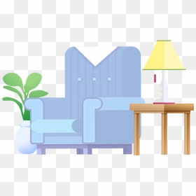 Transparent Chair Clipart Png - Living Room, Png Download - living room png