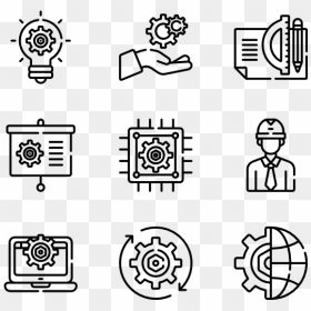 Industrial Vector Engineering - Knowledge Icons, HD Png Download - robot icon png