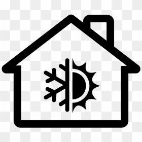 House Heat Pump Ac -01 - Heating Cooling Icon, HD Png Download - heat png