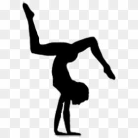 Artistic Gymnastics Clip Art Handstand Silhouette - Transparent Background Gymnast Silhouette, HD Png Download - gymnastics png
