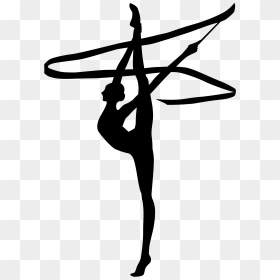 Rhythmic Gymnastics Artistic Gymnastics Silhouette - Rhythmic Gymnastics Silhouette, HD Png Download - gymnastics png