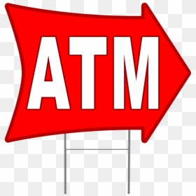 Atm 2 Sided Arrow Yard Sign, HD Png Download - double sided arrow png