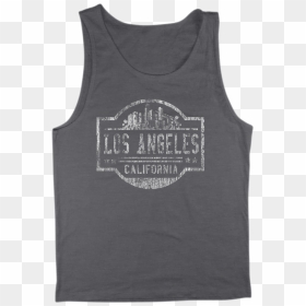 Los Angeles Skyline California Tank Top For Men - Active Tank, HD Png Download - los angeles skyline png