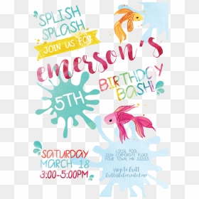 Have A Blast At This Splish Splash Birthday Party This - Illustration, HD Png Download - birthday bash png