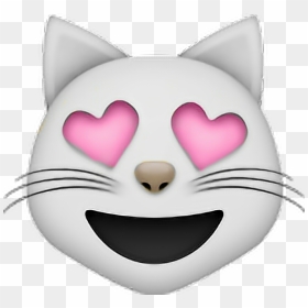 #png #hearts #emoji #tumblr #edit #overlay #cat - Смайлик Котик С Сердечками, Transparent Png - cat emoji png