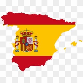 Spain Flag Map Plus Ultra - Language Is Spoken In Spain, HD Png Download - spain flag png
