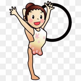 Rhythmic Gymnastics Hoop Clipart, HD Png Download - gymnastics png