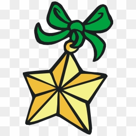 Stars Christmas Images For Coloring, HD Png Download - green ribbon png
