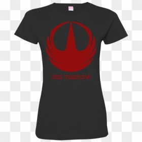 Rogue One Red Logo Ladies Custom Fine Jersey T Shirt - Archgoat The Light Devouring Darkness, HD Png Download - rogue one logo png