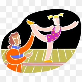 Gymnast Vector Gymnastics - Gymnastics Coach Clipart, HD Png Download - gymnastics png