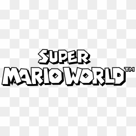 Super Mario World Logo Black And White, HD Png Download - super mario logo png