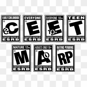 The Current Video Game Ratings Scale For The Esrb - Video Game Rating Png, Transparent Png - movie rating png