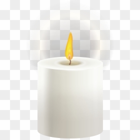 White Pillar Candle Png Clip Art - Burning Candle Clipart Png, Transparent Png - heat png