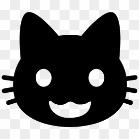 Cat Emoji Black And White, HD Png Download - cat emoji png