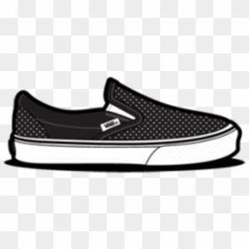 Cool Shoes Clipart - Slip On Vans Cartoon, HD Png Download - white vans png