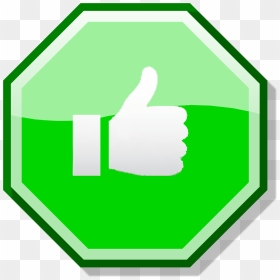 2000px-ok X Nuvola Green Alternate - Green Stop Sign Hand, HD Png Download - ok png