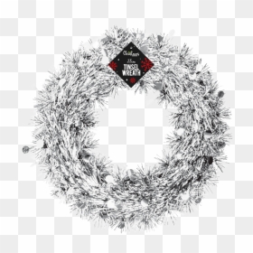 Tinsel Christmas Wreath 28cm - Circle, HD Png Download - tinsel png