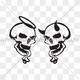 Evil Skull Png - Good And Evil Skull Svg, Transparent Png - evil skull png