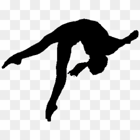Picture Free Gymnastics Clipart Black And White - Back Handspring Gymnast Silhouette, HD Png Download - gymnastics png
